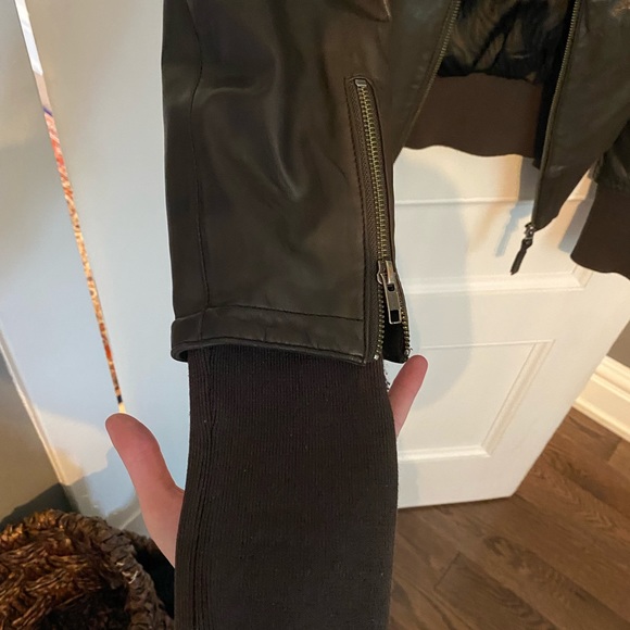 Mackage - Aritzia - Brown Lambskin Leather Jacket - Picture 10 of 10